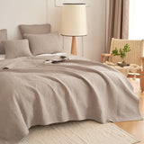 DaDa Bedding Neutral Taupe Beige Sandy Elegant Matelasse Cotton Quilted Bedspread Set (JHW-585) from DaDalogy Bedding Collection