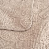 DaDa Bedding Neutral Taupe Beige Sandy Elegant Matelasse Cotton Quilted Bedspread Set (JHW-585) from DaDalogy Bedding Collection