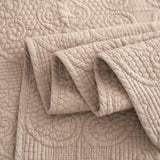 DaDa Bedding Neutral Taupe Beige Sandy Elegant Matelasse Cotton Quilted Bedspread Set (JHW-585) from DaDalogy Bedding Collection