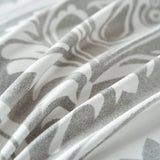 Tache Dreamy Moon Sky Ogee Damask Heather Gray White Duvet Cover (TB300) from Tache Home Fashion