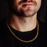 Classic Gold Cuban Link Chain - 5mm from Vintage Gentlemen