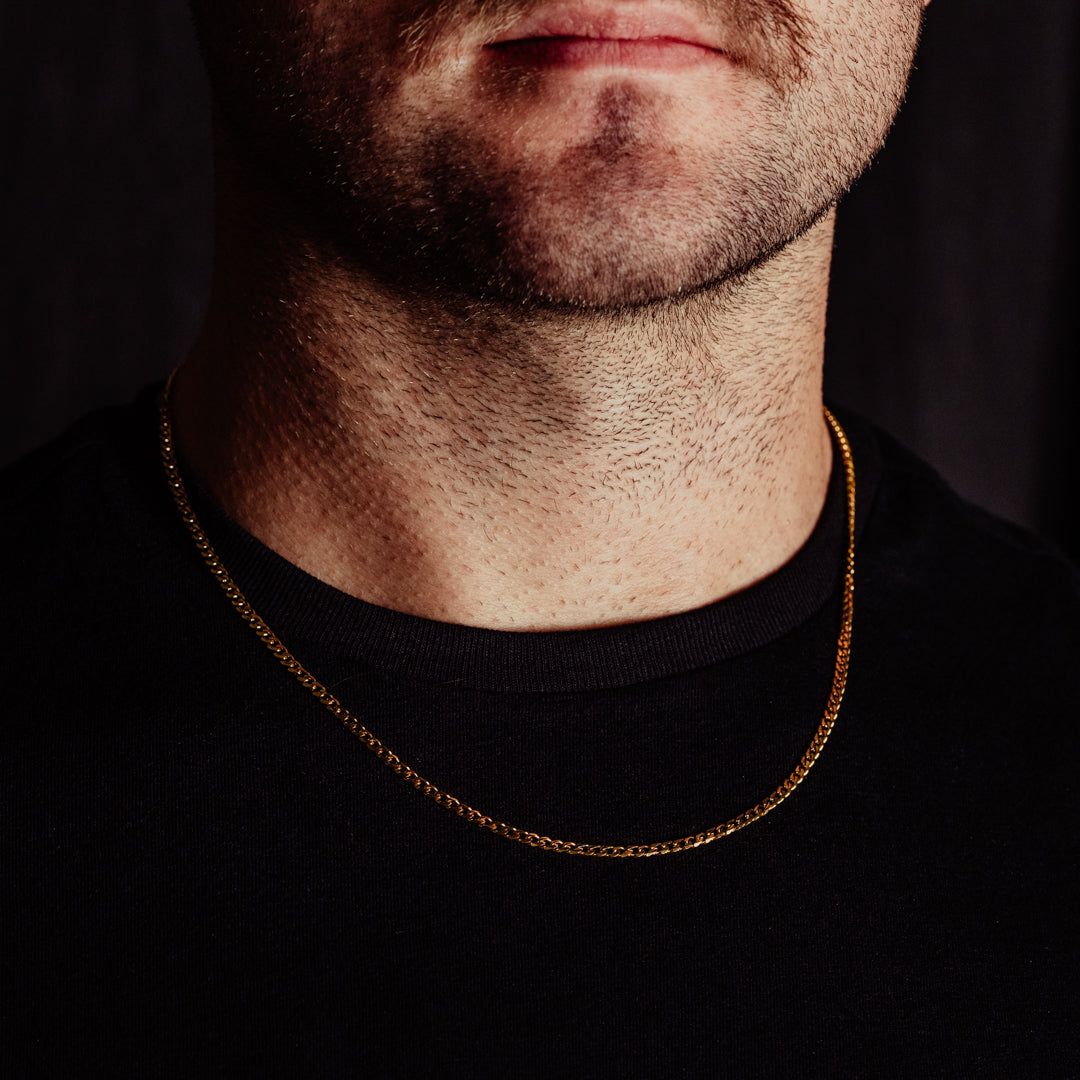 Classic Cuban Gold Link Chain - 3mm From Vintage Gentlemen