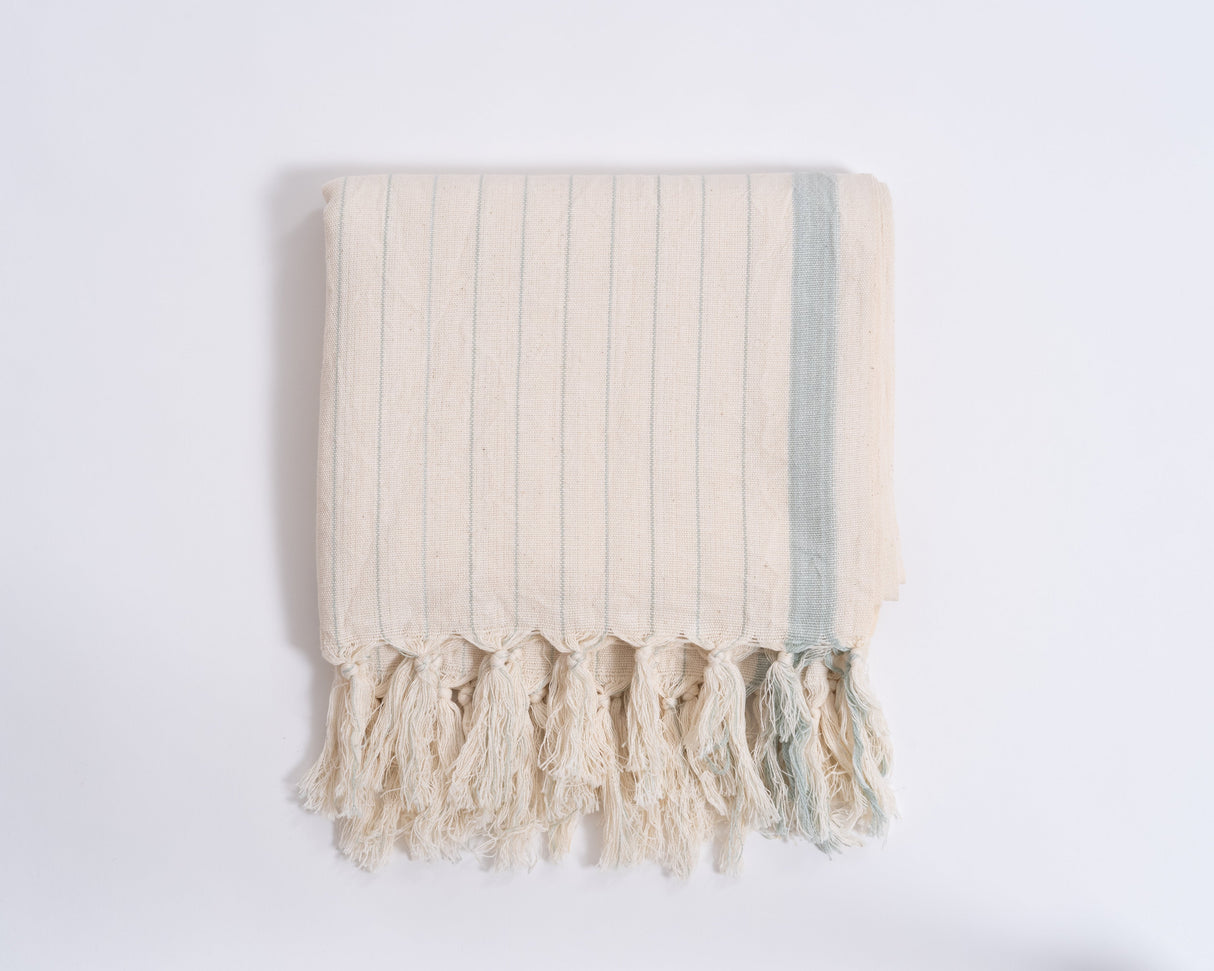 Drama Blue Towel from Eastern Woven