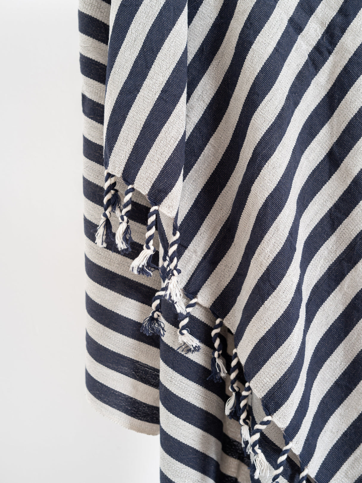 Navy Zebra Towel From Eastern Woven