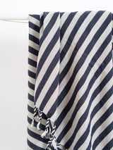 Navy Zebra Towel From Eastern Woven