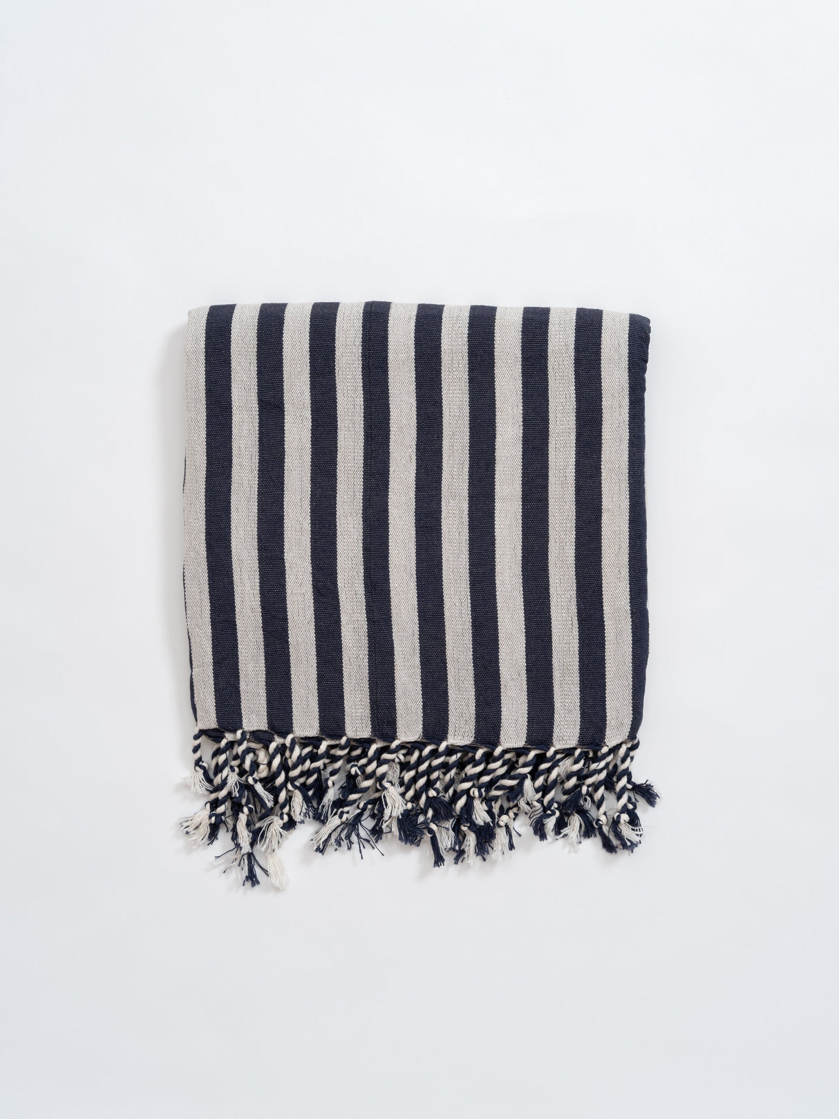 Navy Zebra Towel From Eastern Woven