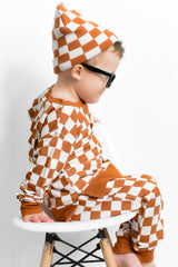 COPPER CHECKERS DREAM PULLOVER from DREAM BIG LITTLE CO