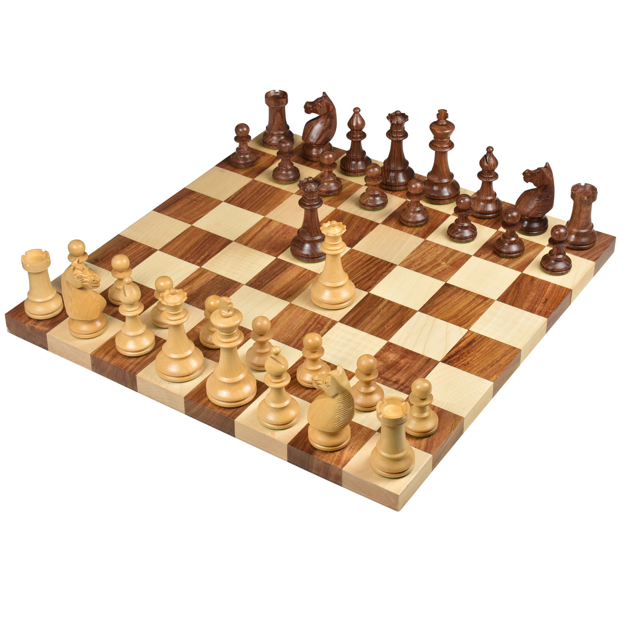 German Collectors' 1920's Chess Set- Chess Pieces Only- Golden Rosewood - 4.1" From Royal Chess Mall