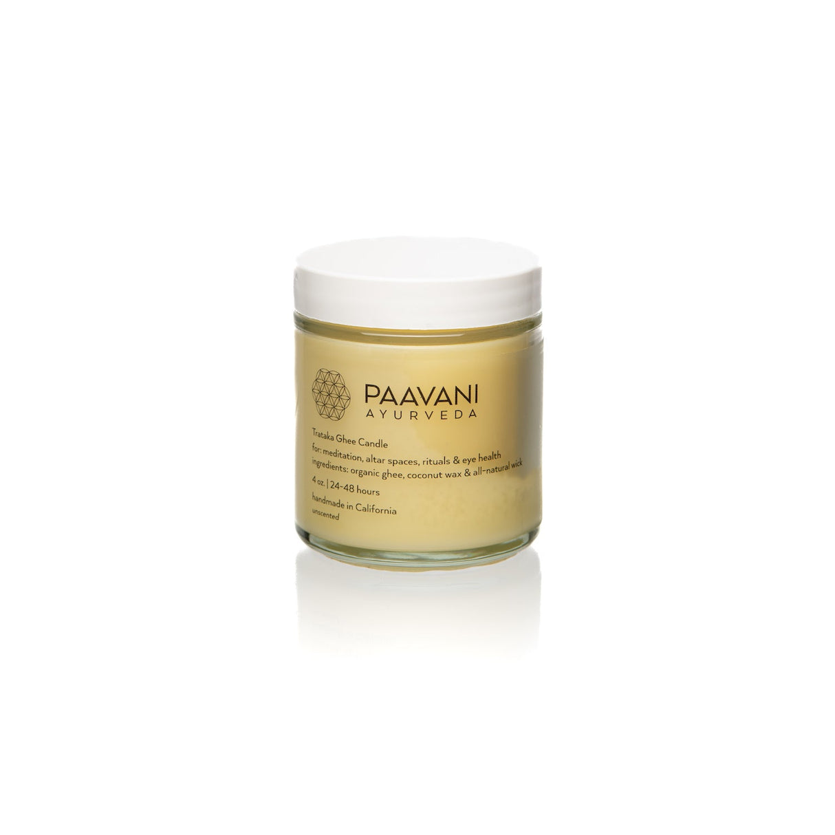 Trataka Ghee Candle | Ayurvedic Meditation Candle for Focus & Eye Health from Paavani Ayurveda