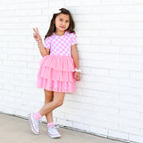 BUBBLEGUM CHECKERS DREAM TUTU DRESS from DREAM BIG LITTLE CO