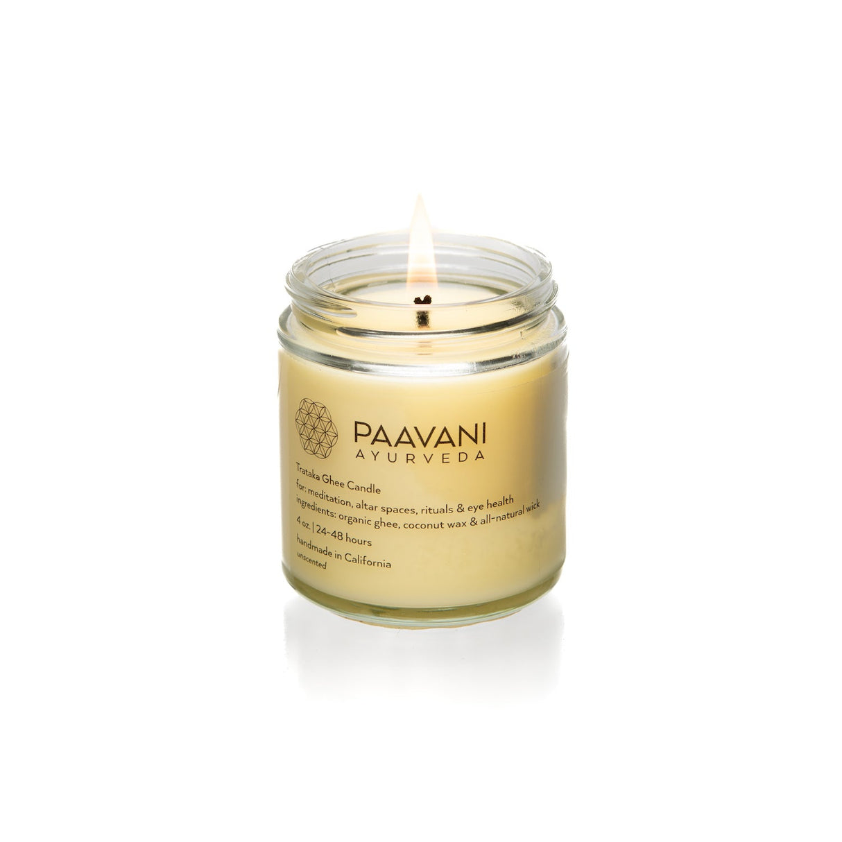 Trataka Ghee Candle | Ayurvedic Meditation Candle for Focus & Eye Health from Paavani Ayurveda