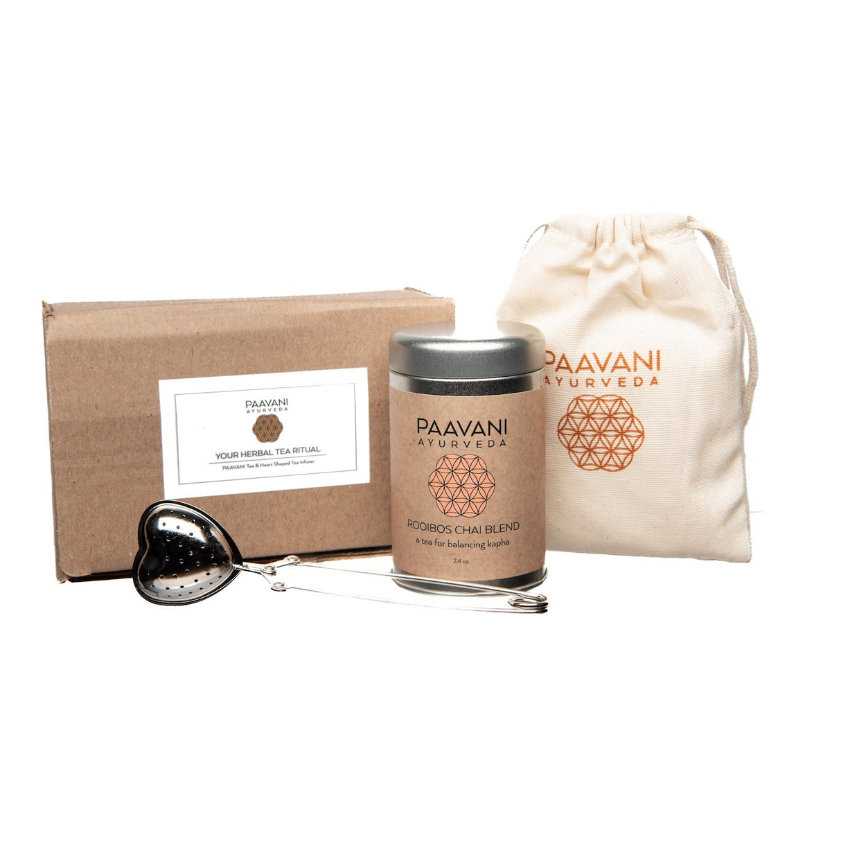Your Herbal Tea Ritual | Organic Loose-Leaf Tea & Heart Infuser from Paavani Ayurveda