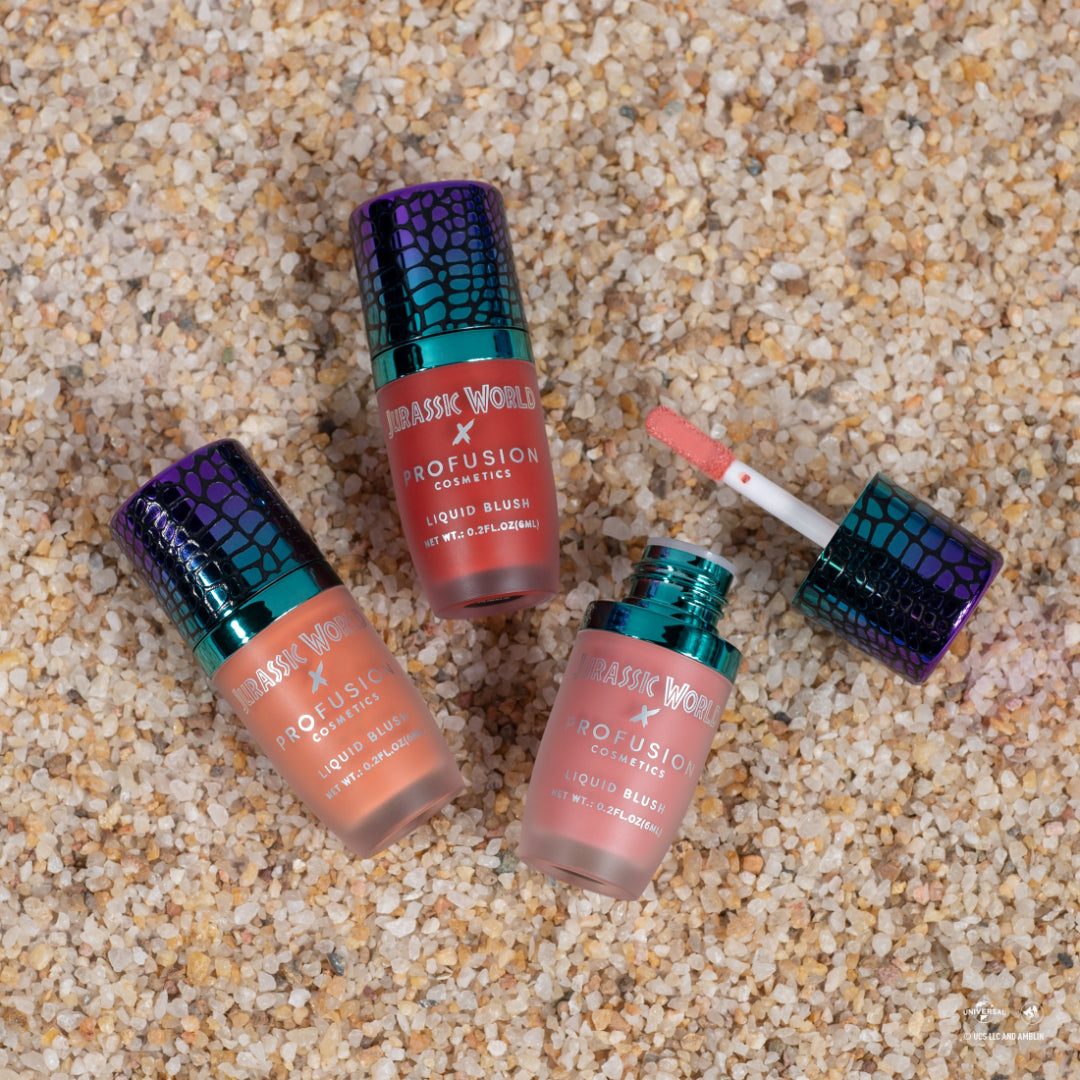 Jurassic World Out In Full Force Liquid Blush Collection from Profusion Cosmetics