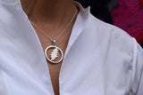 Lightning Bolt Sterling Silver Mother Of Pearl Necklace from Cynthia Gale New York