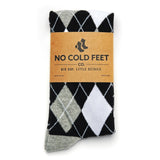 Black and White Argyle Socks from No Cold Feet