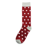 Burgundy with White Polka Dot Socks from No Cold Feet