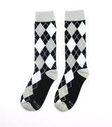 Black and White Argyle Socks from No Cold Feet