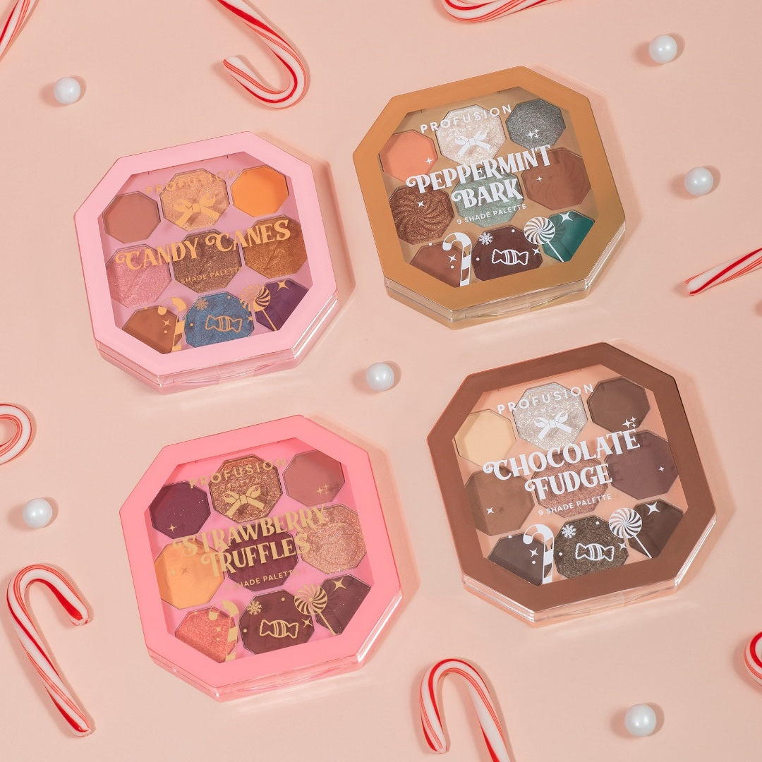 Sweet Holiday | Candy Canes 9-Shade Palette from Profusion Cosmetics