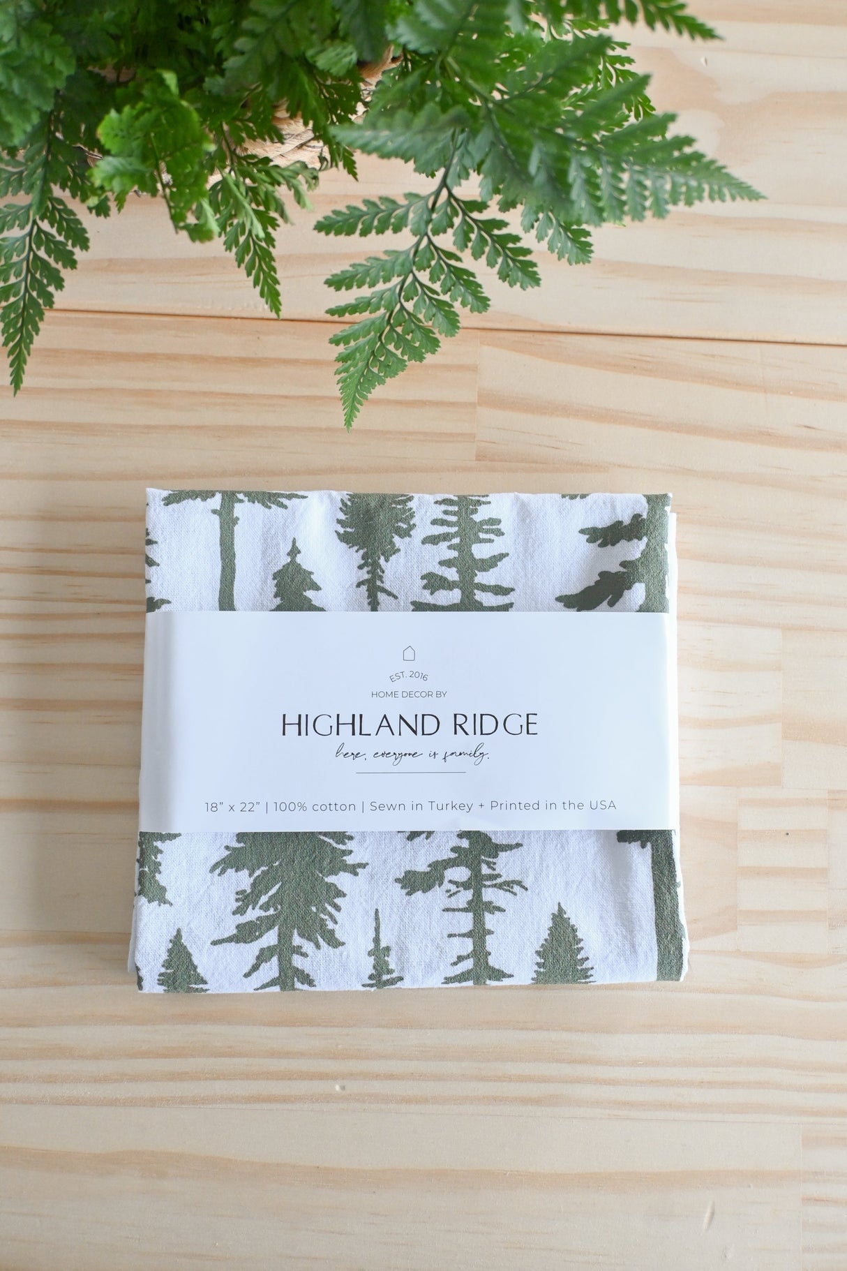 Redwood Trees Tea Towel from Jubilee Trading Company