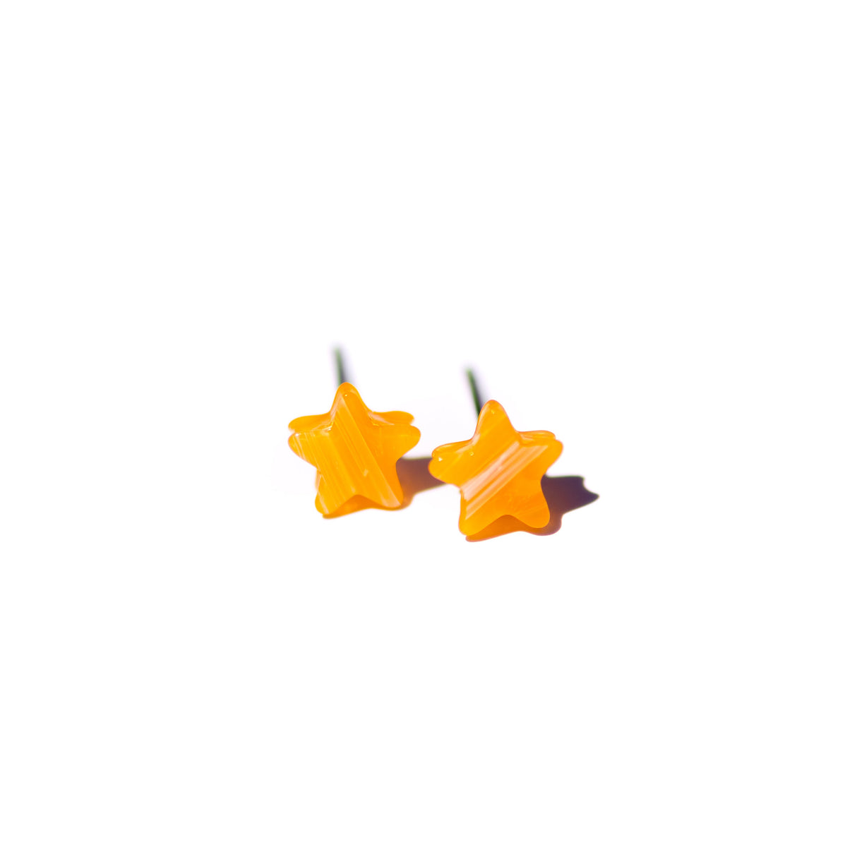 Amber Moonglow Mini Star Stud Earrings from Leetie Lovendale