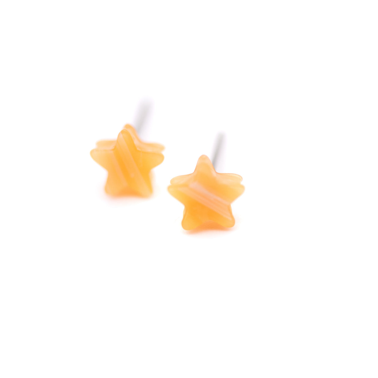 Amber Moonglow Mini Star Stud Earrings from Leetie Lovendale