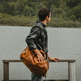 The Dagny Weekender | Large Leather Duffle Bag from STEEL HORSE LEATHER