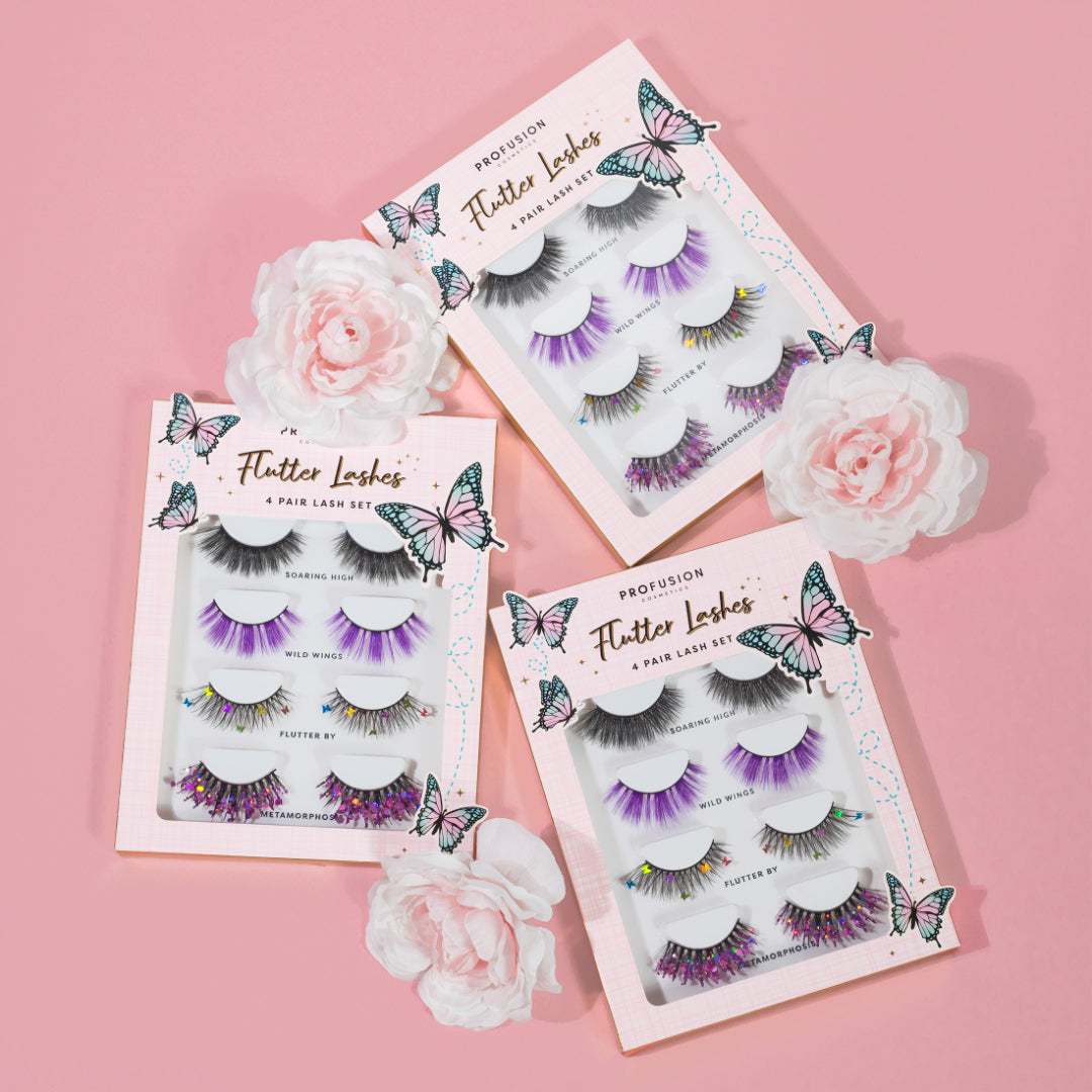 Empowered Butterfly | Flutter Lashes 4 pair Lash Set from Profusion Cosmetics