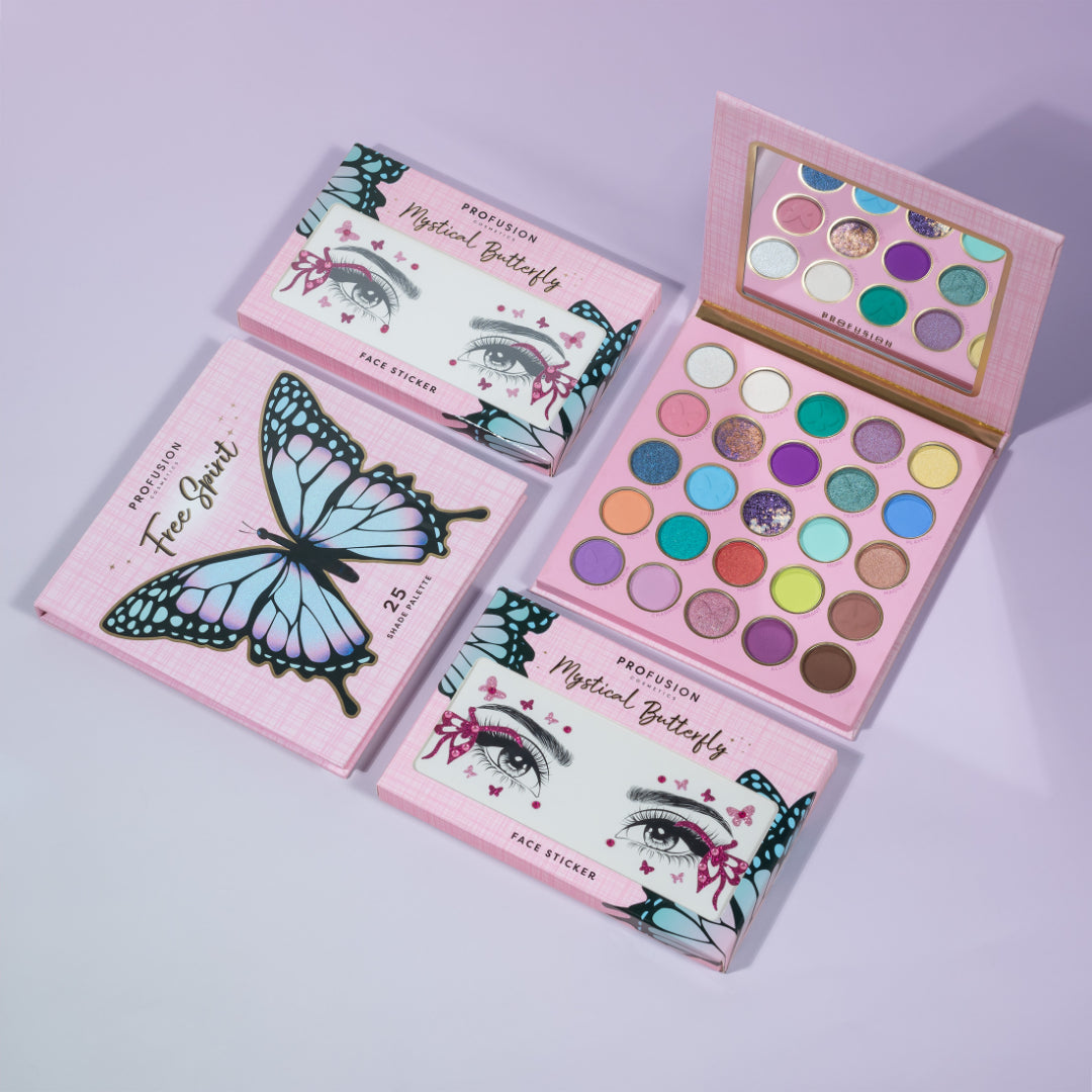Empowered Butterfly | Free Spirit 25-Shade Palette from Profusion Cosmetics