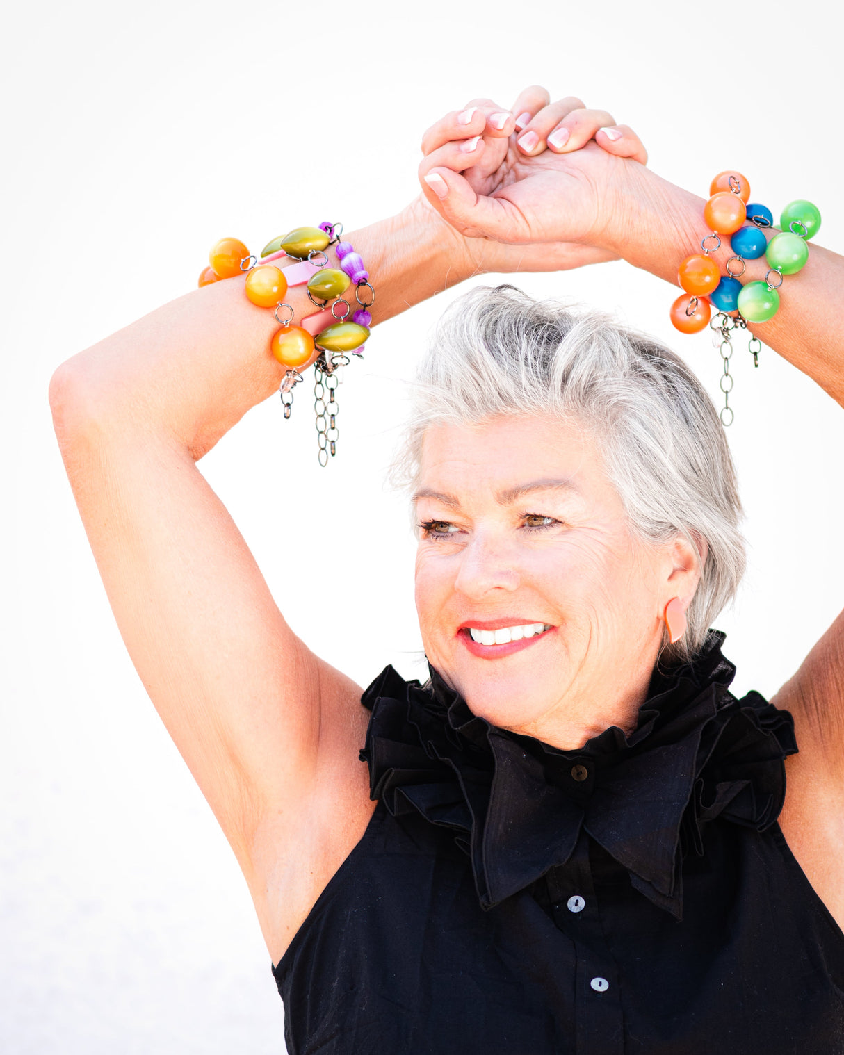 Charcoal Oval Moonglow Stations Bracelet from Leetie Lovendale