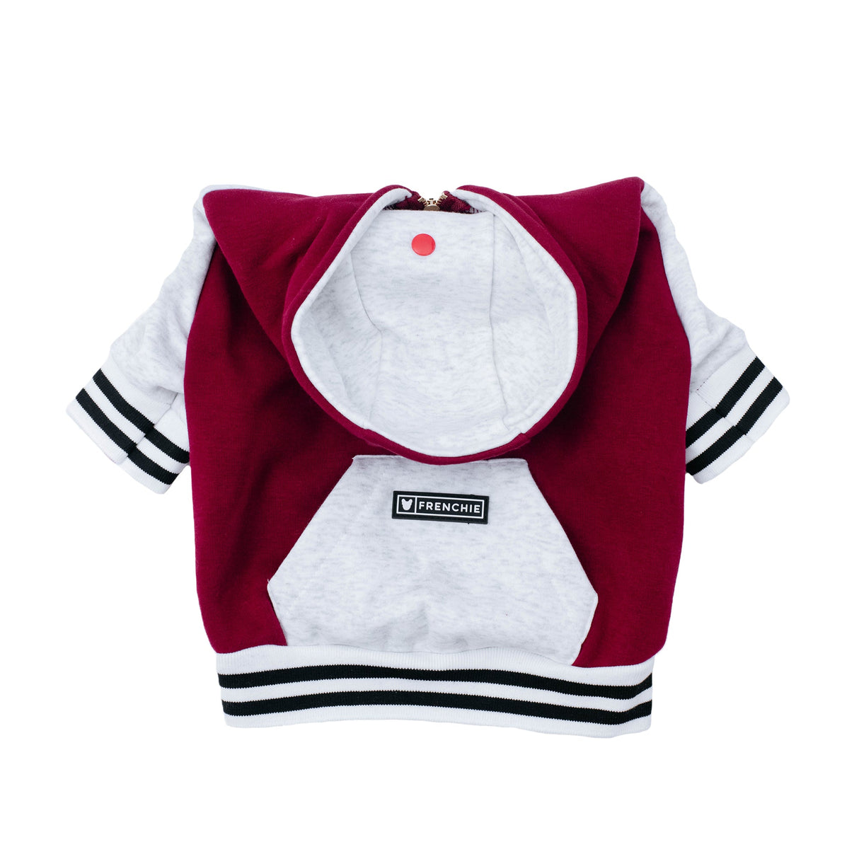 Frenchie Dog Hoodie - Ruby Varsity from Frenchie Bulldog