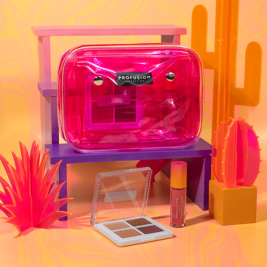 It's a Vibe | Festival Ready 3-pc Bag & Cosmetic Set from Profusion Cosmetics