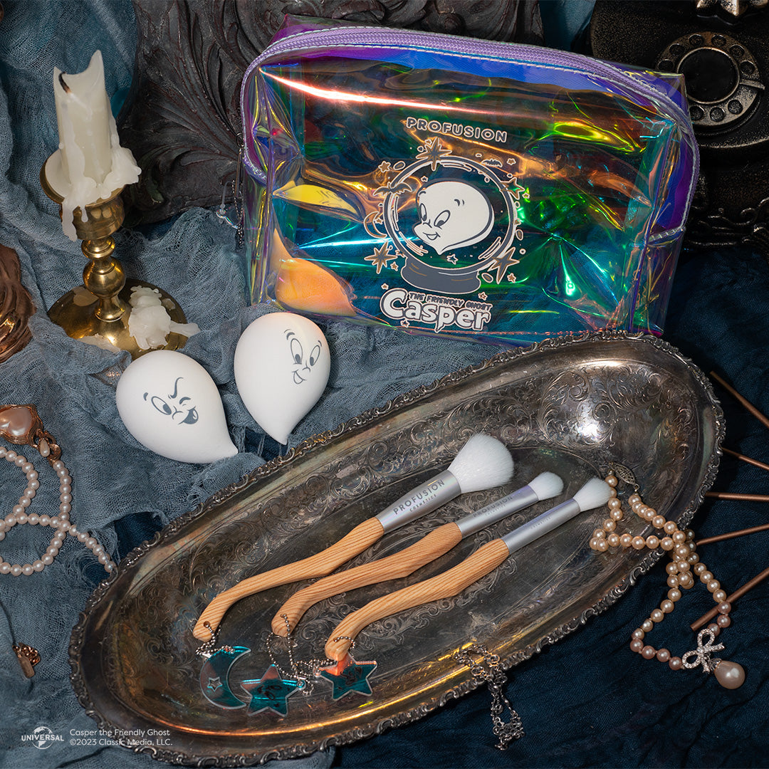 Casper the Friendly Ghost |  Cosmetic Bag & Glow in the Dark Face Gems from Profusion Cosmetics