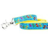1″ Grateful Dog Teddy The Dog 5ft Ribbon Dog Leash from 2 Hounds Design