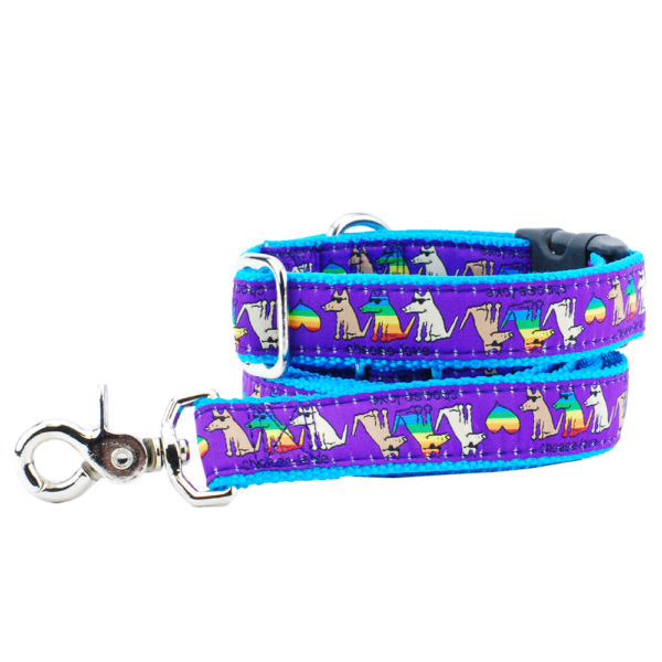 Choose Love Teddy The Dog Essential Buckle Martingale Dog Collar From 2 Hounds Design