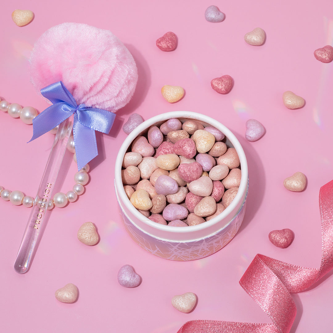 Frosted Snow Sparkle | Twinkling Lights Powder Puff Set from Profusion Cosmetics