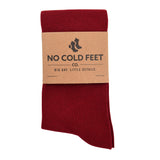Solid Burgundy Socks from No Cold Feet