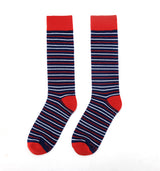 Navy, Red and White Striped Socks from No Cold Feet