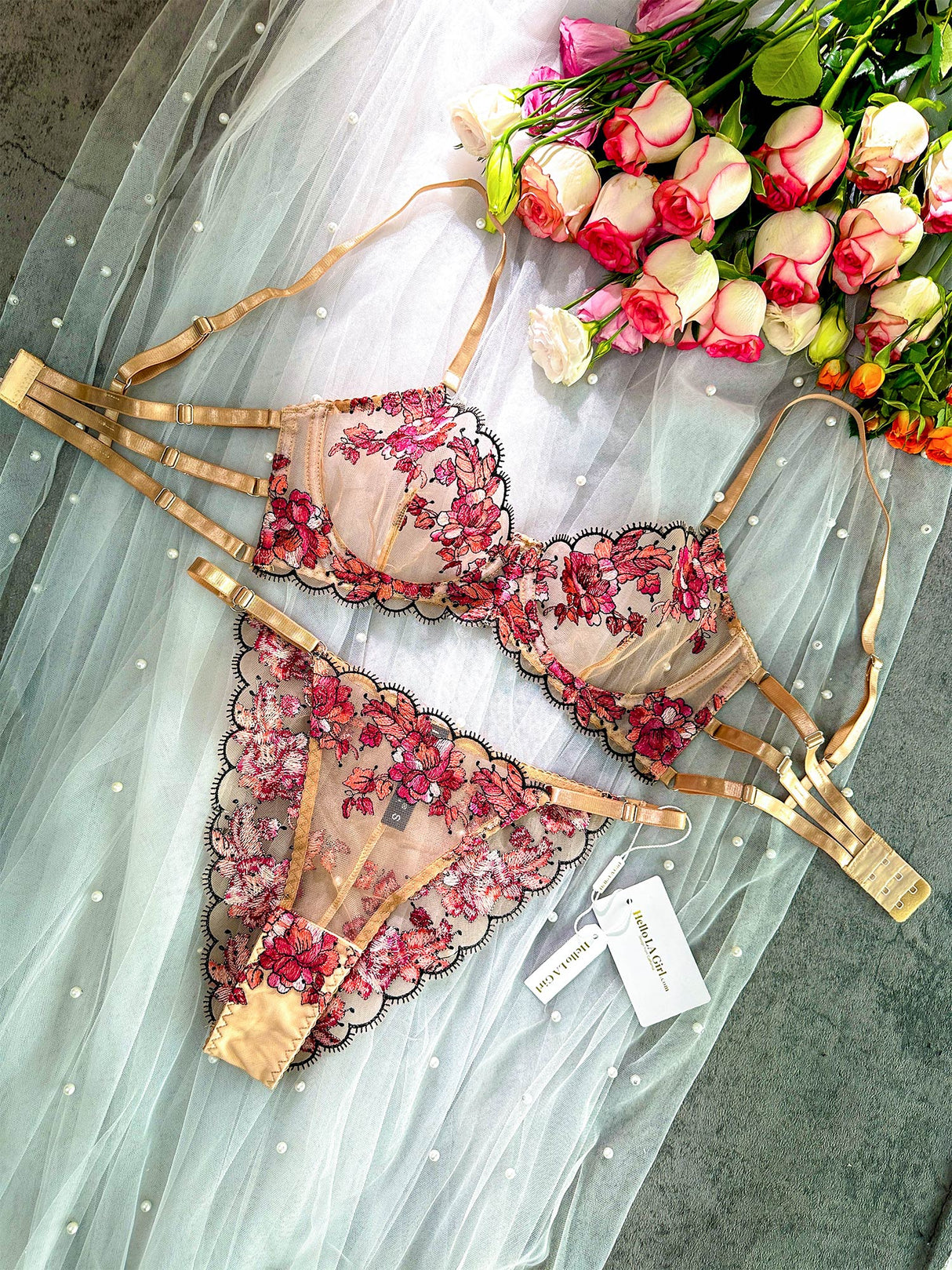 Blossom Elegance Lace Lingerie Set From Hello.LA.Girl