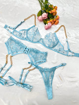 Azure Dreams Sheer Lace Lingerie Set From Hello.LA.Girl