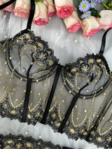 Chic Luxe Noir & Gold Lingerie Set From Hello.LA.Girl