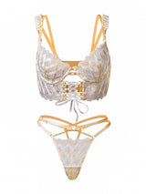 Delicate White Embroidery Lingerie Set From Hello.LA.Girl