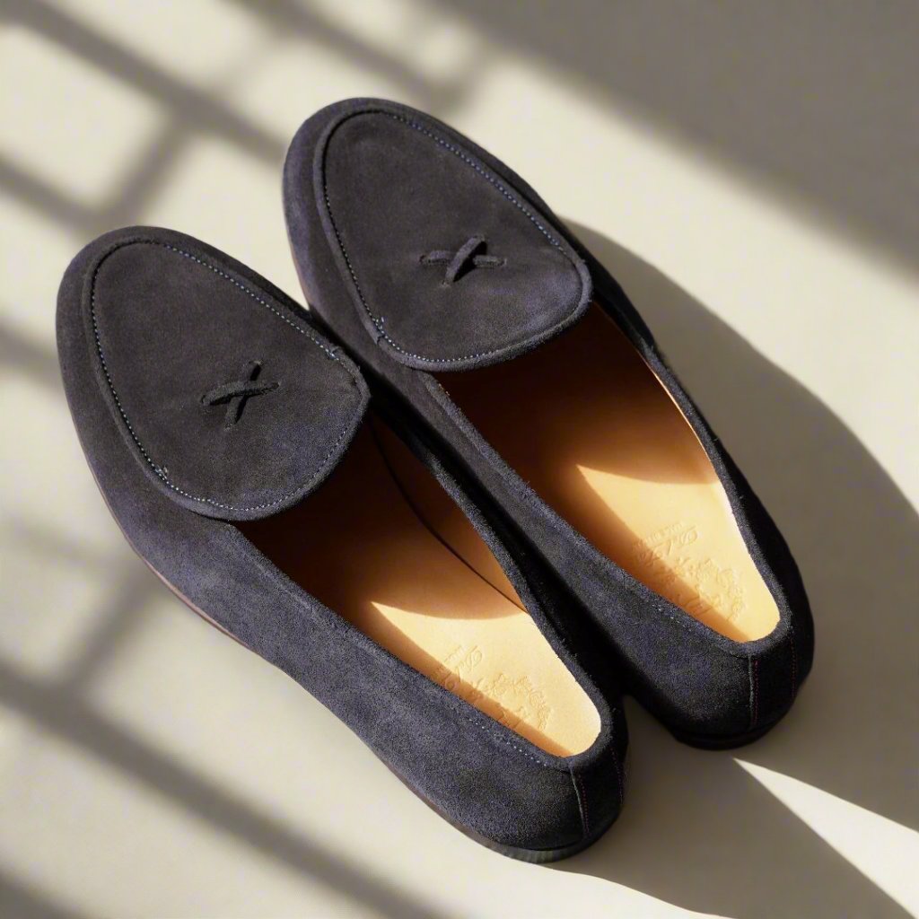 Men's Navy Suede Milano Loafer From Del Toro Shoes