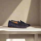 Men's Navy Suede Milano Loafer From Del Toro Shoes