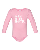 Dads Future Spotter LONG Sleeve Onesie from DadBod Apparel