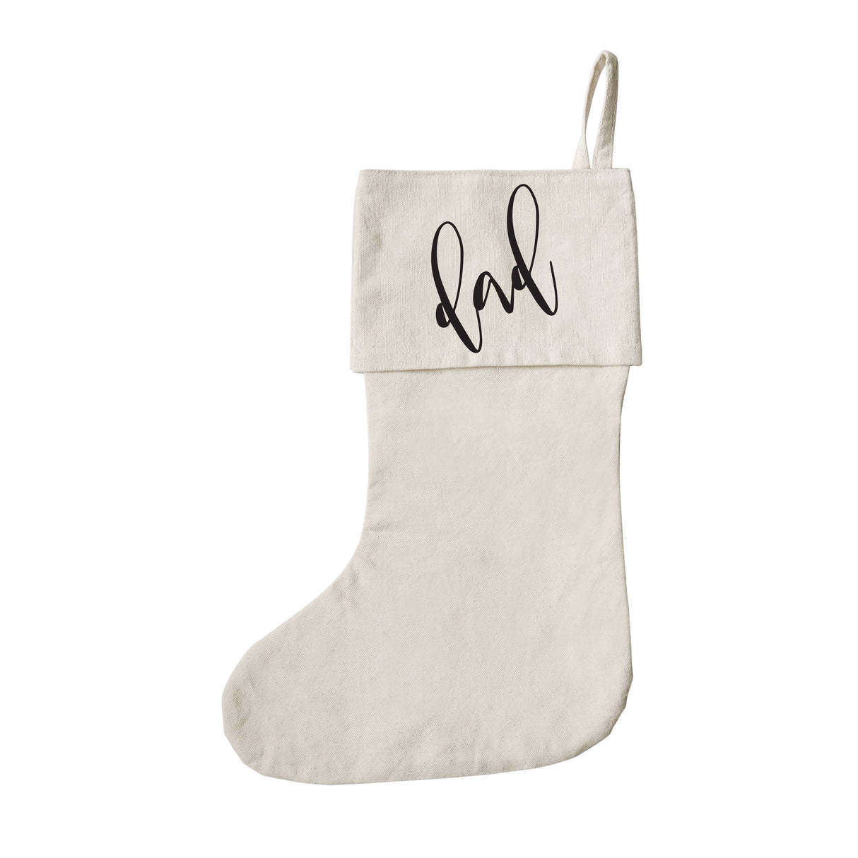 Dad Cotton Canvas Christmas Stocking from The Cotton & Canvas Co.