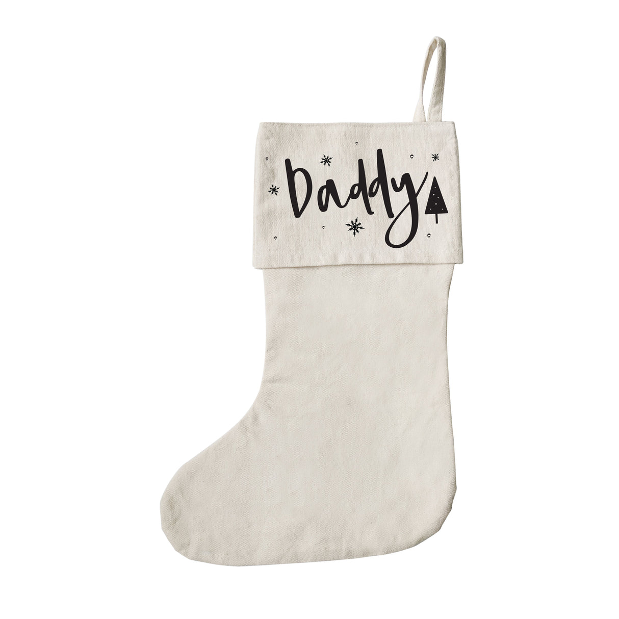 Daddy Cotton Canvas Christmas Stocking from The Cotton & Canvas Co.