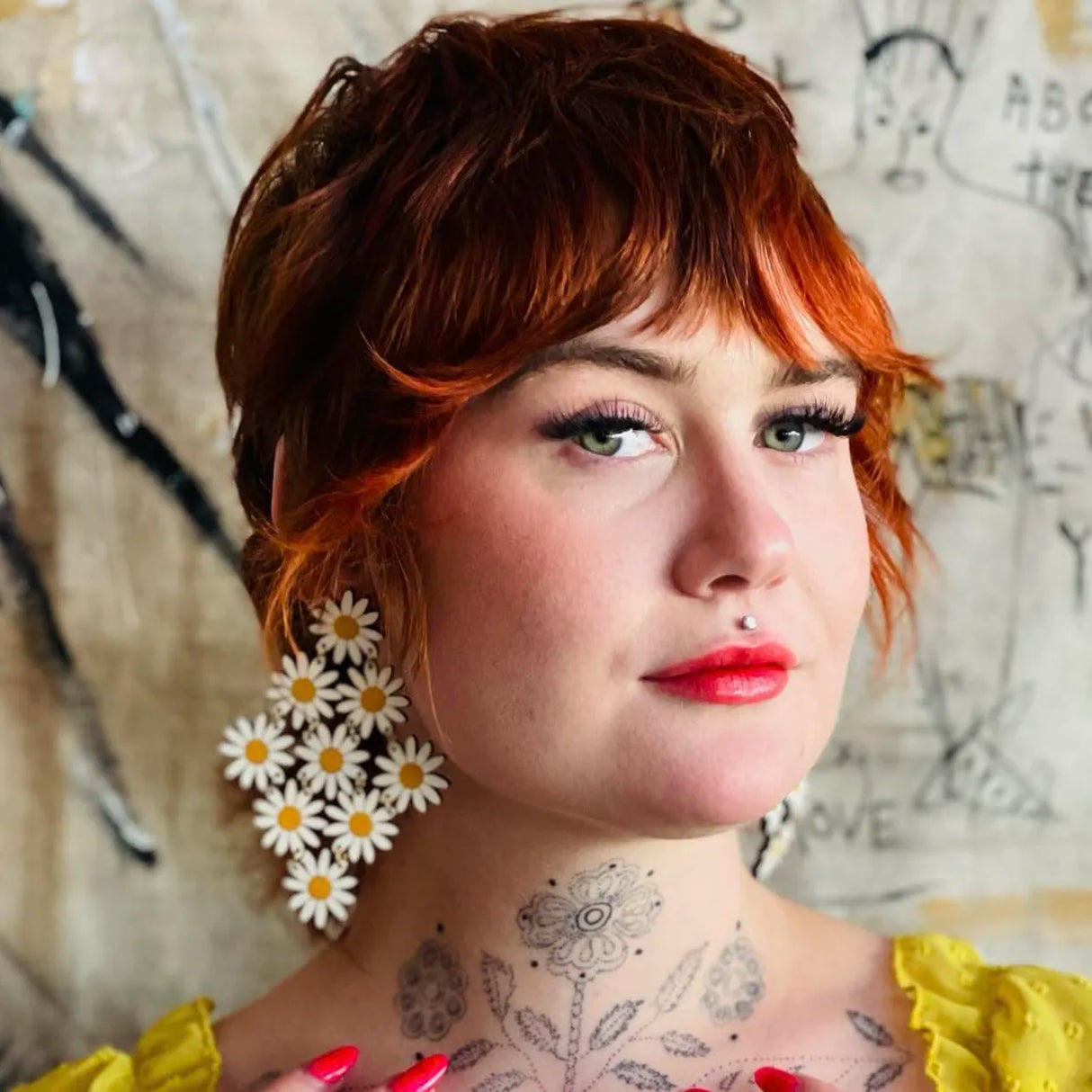 Daisy Chain Statement Earrings from LE CHIC MIAMI