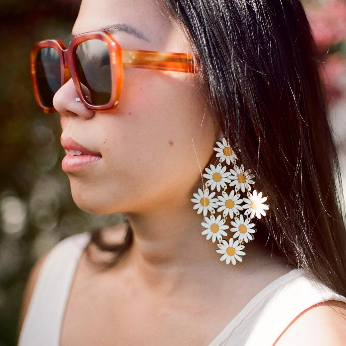 Daisy Chain Statement Earrings from LE CHIC MIAMI