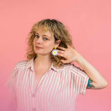Daisy Stud Dangle Earrings from LE CHIC MIAMI