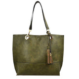 2-in-1 Women's Faux Leather Tote Shoulder Handbag  from Madeline Love